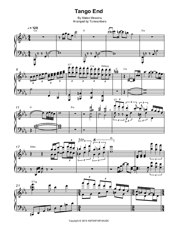 Tango End (arr. Tunescribers)