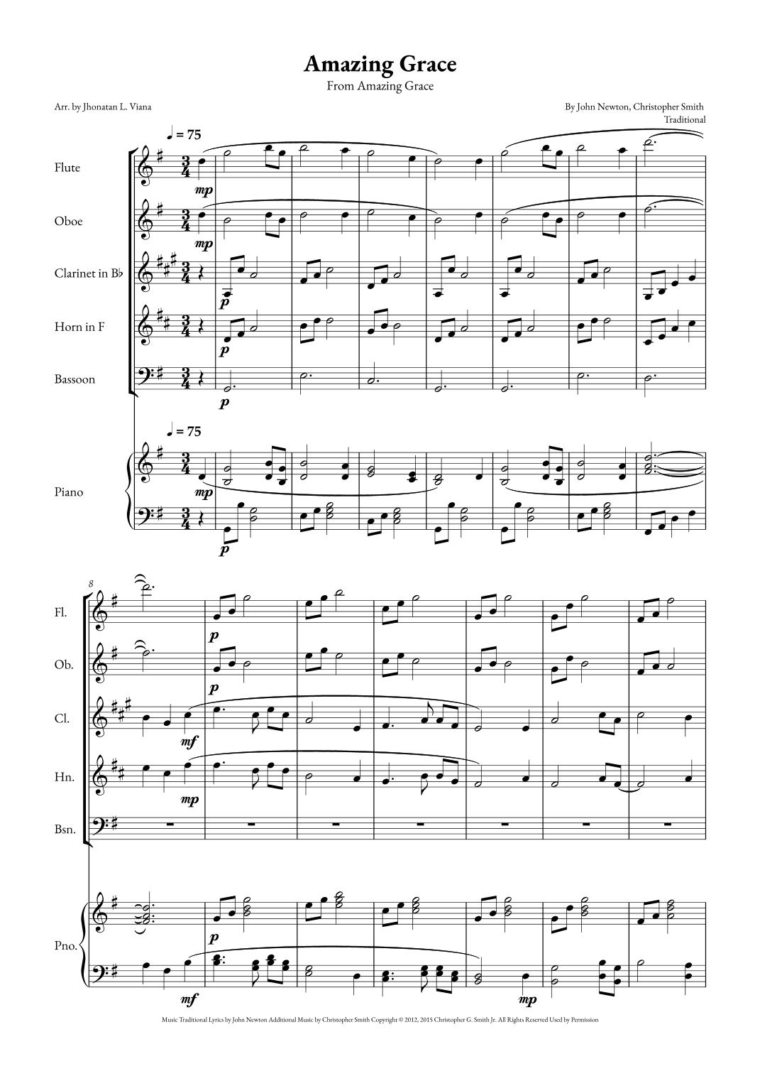 Amazing Grace (arr. Jhonatan Lucio Viana)