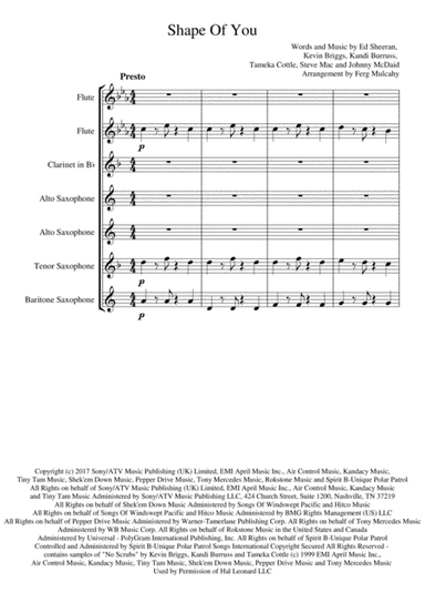 Shape Of You (arr. F. Mulcahy)