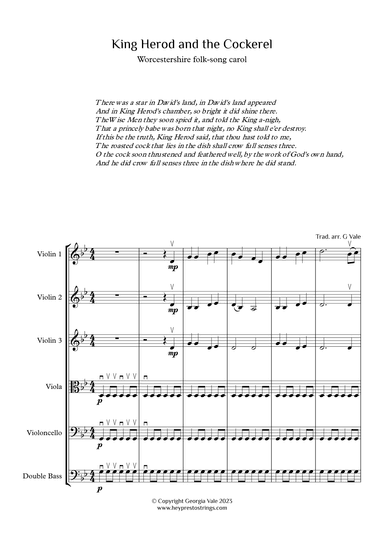 King Herod & the Cockerel - a Worcestershire Carol (arr. Georgia Vale)