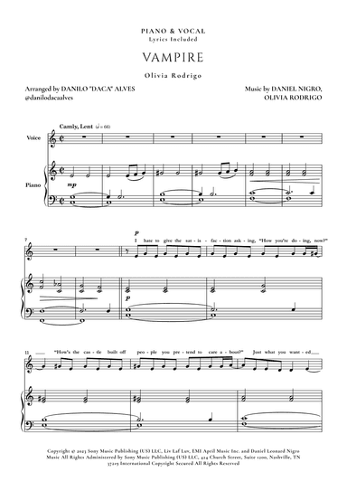 Vampire (arr. Danilo "Daca" Alves)