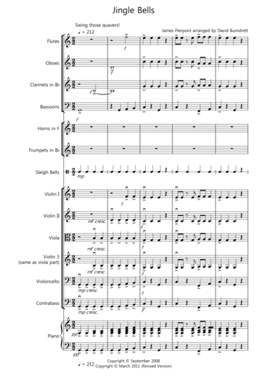 Jingle Bells For School Orchestra (arr. David Burndrett)