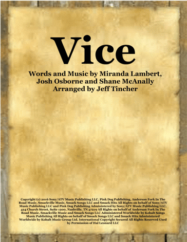 Vice (arr. Jeff Tincher)
