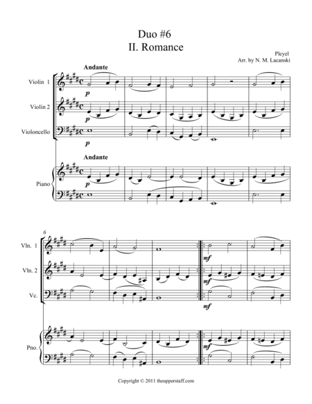 Romance from Duo #6 (arr. Nick Lacanski)