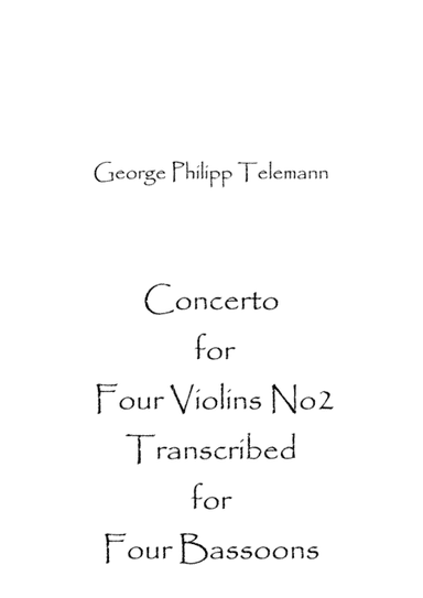 Concerto for Four Violins No2 TWV40:202 (arr. Spence Bundy)