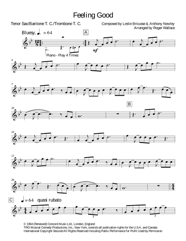 Feeling Good (arr. Roger Wallace)