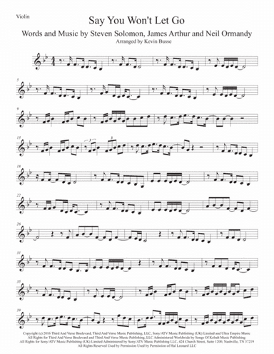 Say You Won't Let Go (arr. Kevin Busse)