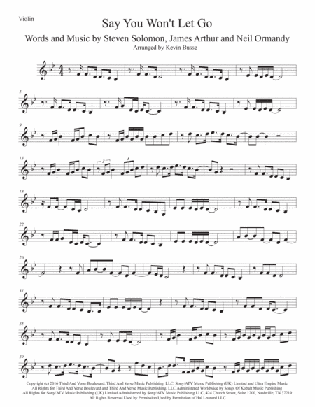 Say You Won't Let Go (arr. Kevin Busse)