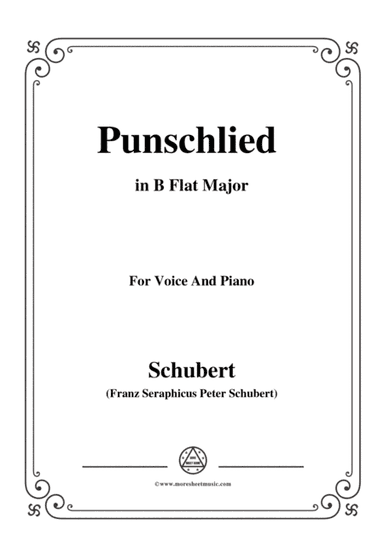 Schubert-Punschlied (duet) in B flat Major,for voice and piano (arr. MSM)