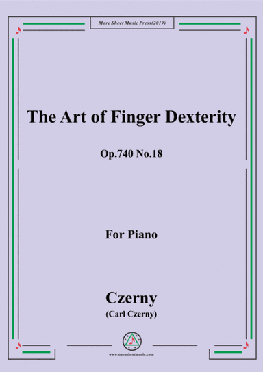 Czerny-The Art of Finger Dexterity,Op.740 No.18,for Piano (arr. MSM)