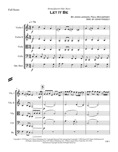 Let It Be (arr. John Hoesly)