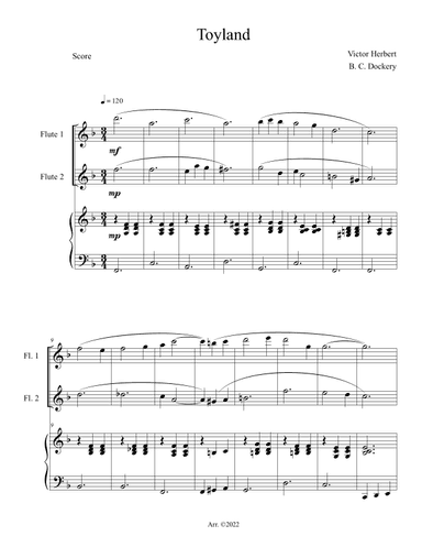 Toyland (Flute Duet with Piano Accompaniment) (arr. B. C. Dockery)