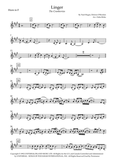 Linger (arr. Fabio Britto)