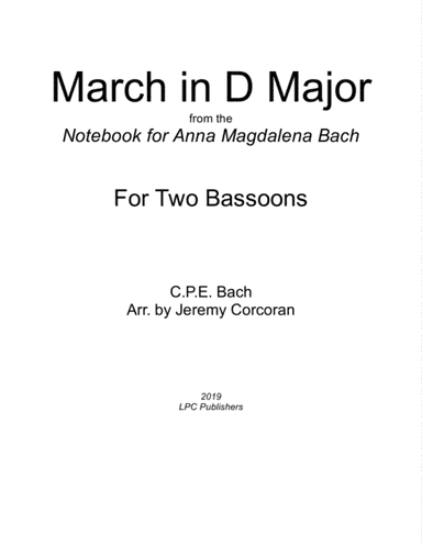 March in D Major from the Notebook for Anna Magdelena Bach (arr. Jeremy Corcoran)