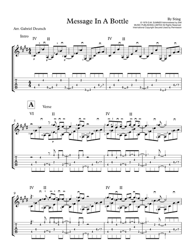 Message In A Bottle (arr. Gabriel Deutsch)