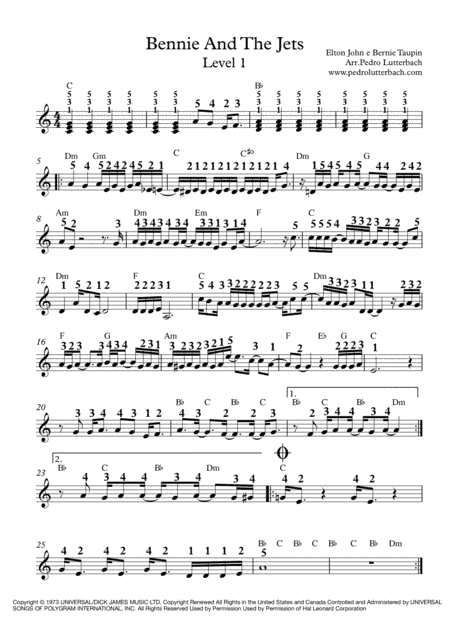 Bennie And The Jets (arr. Pedro Lutterbach)
