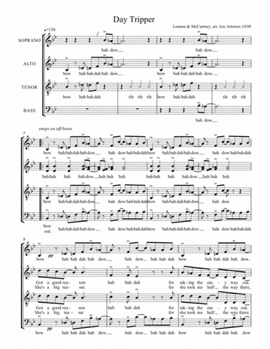 Day Tripper (arr. Jon Arterton)