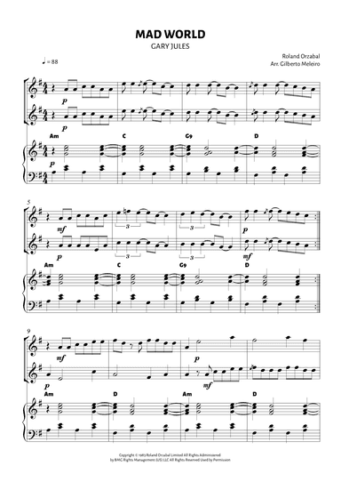 Mad World (arr. Gil Meleiro)