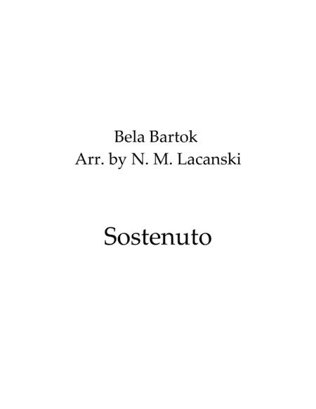 Sostenuto (arr. Nick Lacanski)