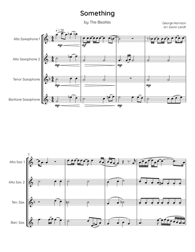 Something (arr. Gavin Lendt)