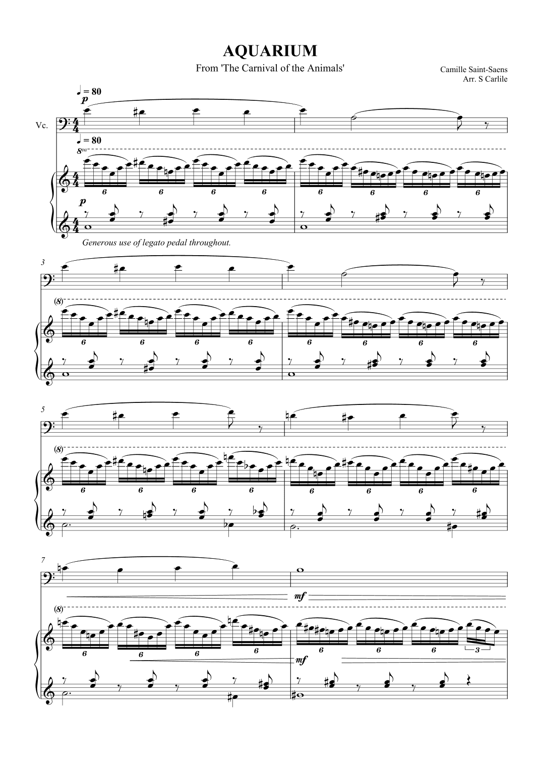Aquarium (From The Carnival of the Animals) (arr. SCMusic)