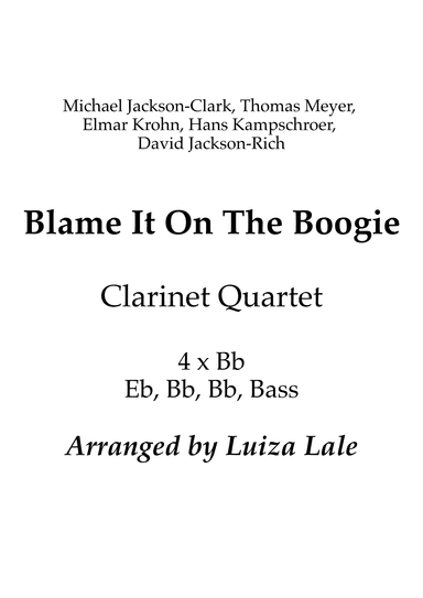 Blame It On The Boogie (arr. Luiza Lale)