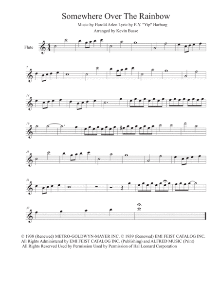 Over The Rainbow (from The Wizard Of Oz) (arr. Kevin Busse)
