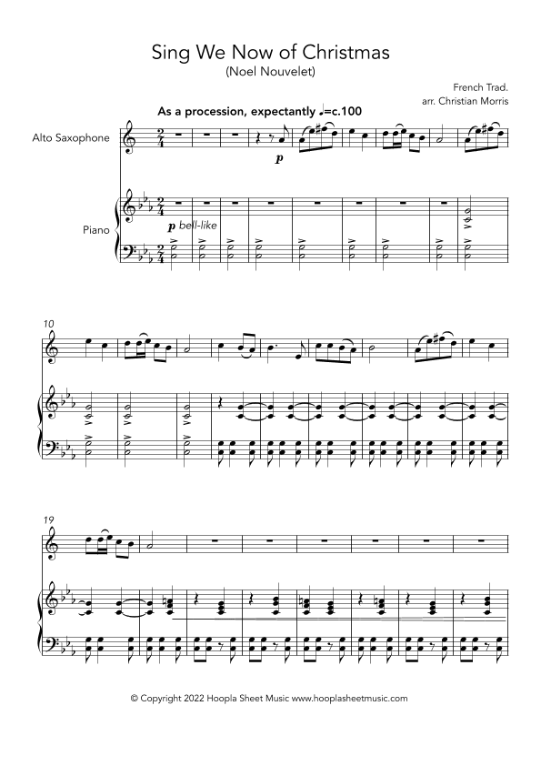 Sing We Now of Christmas (Noël Nouvelet) (arr. Christian Morris)