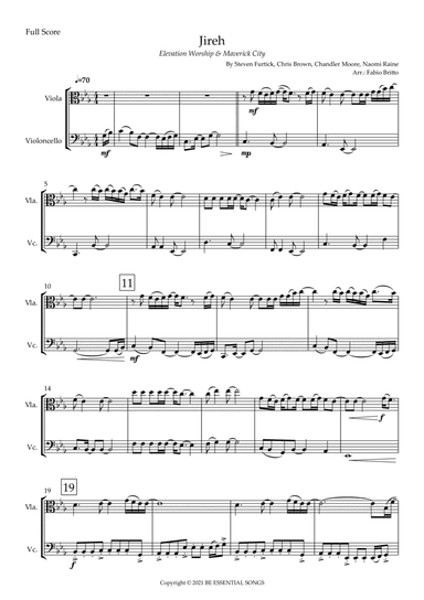 Jireh (arr. Fabio Britto)