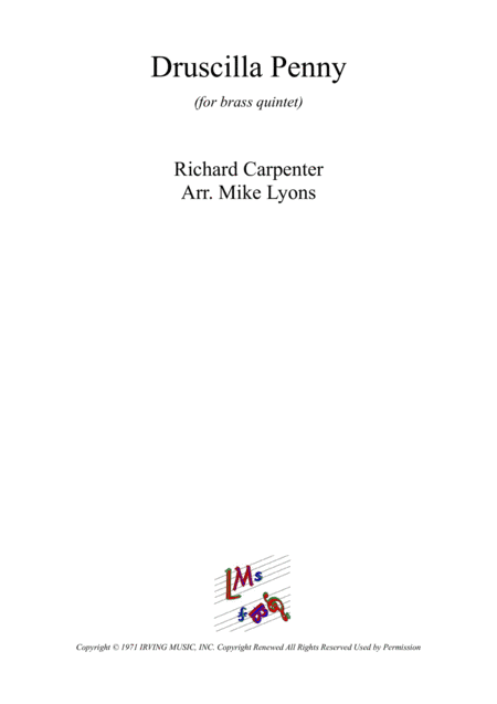 Druscilla Penny (arr. Mike Lyons)