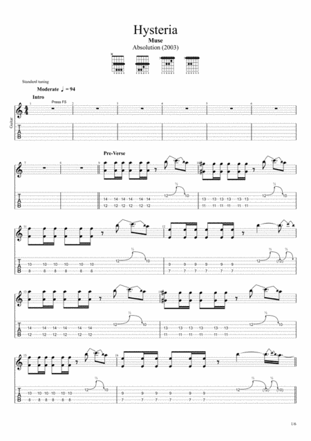 Hysteria (arr. Hugo Neves)