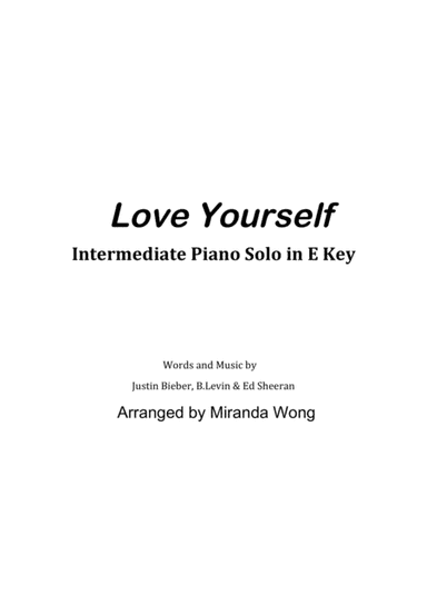 Love Yourself (arr. Miranda Wong)