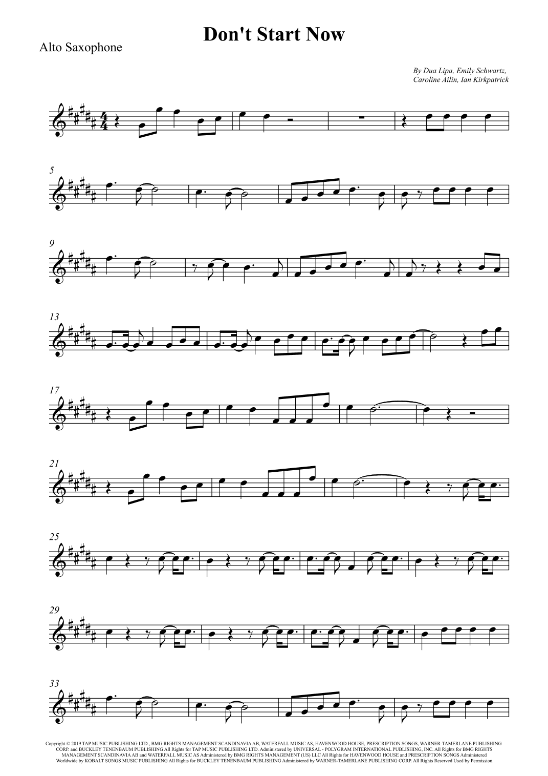 Don't Start Now (arr. Wesley S. SIlva)