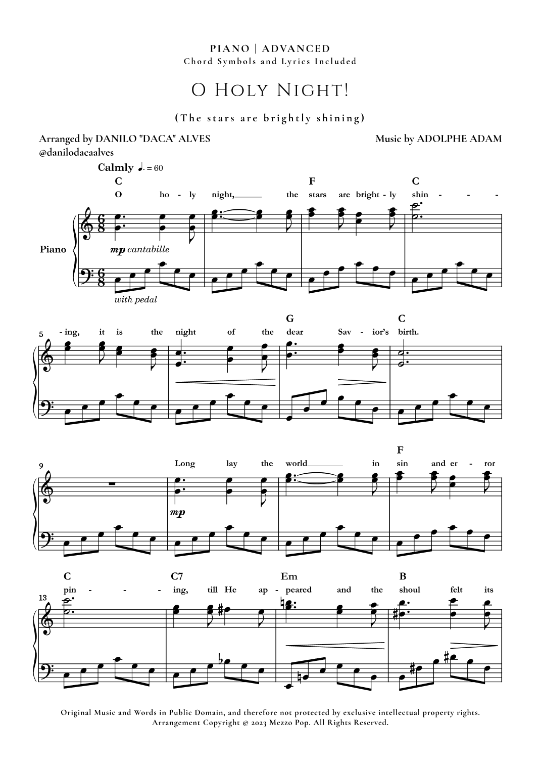 O Holy Night (arr. Danilo "Daca" Alves)