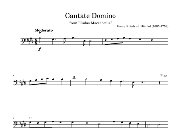 Cantate Domino in E (arr. Diego Marques)