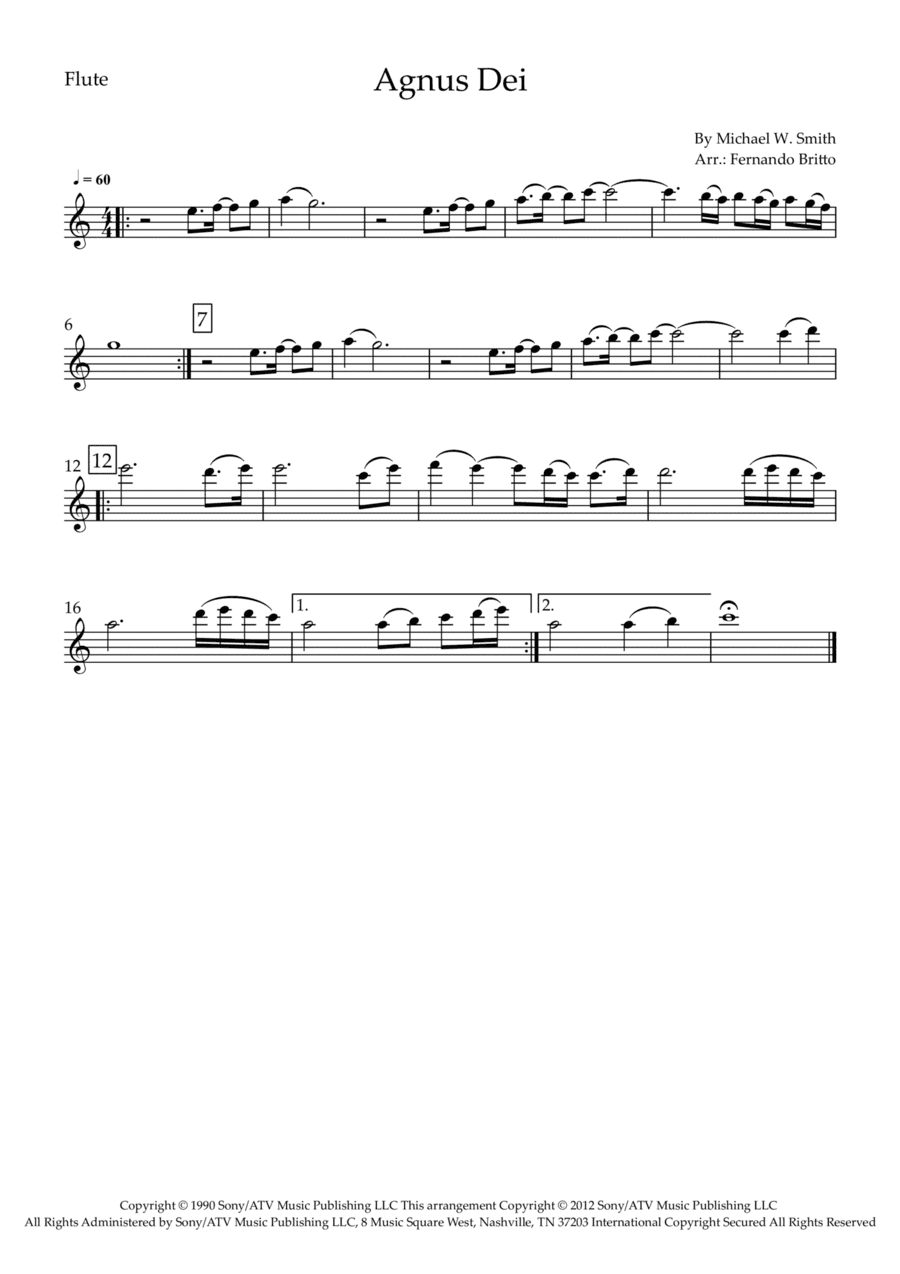 Agnus Dei (arr. Fernando Britto)