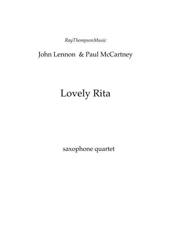 Lovely Rita (arr. Ray Thompson)