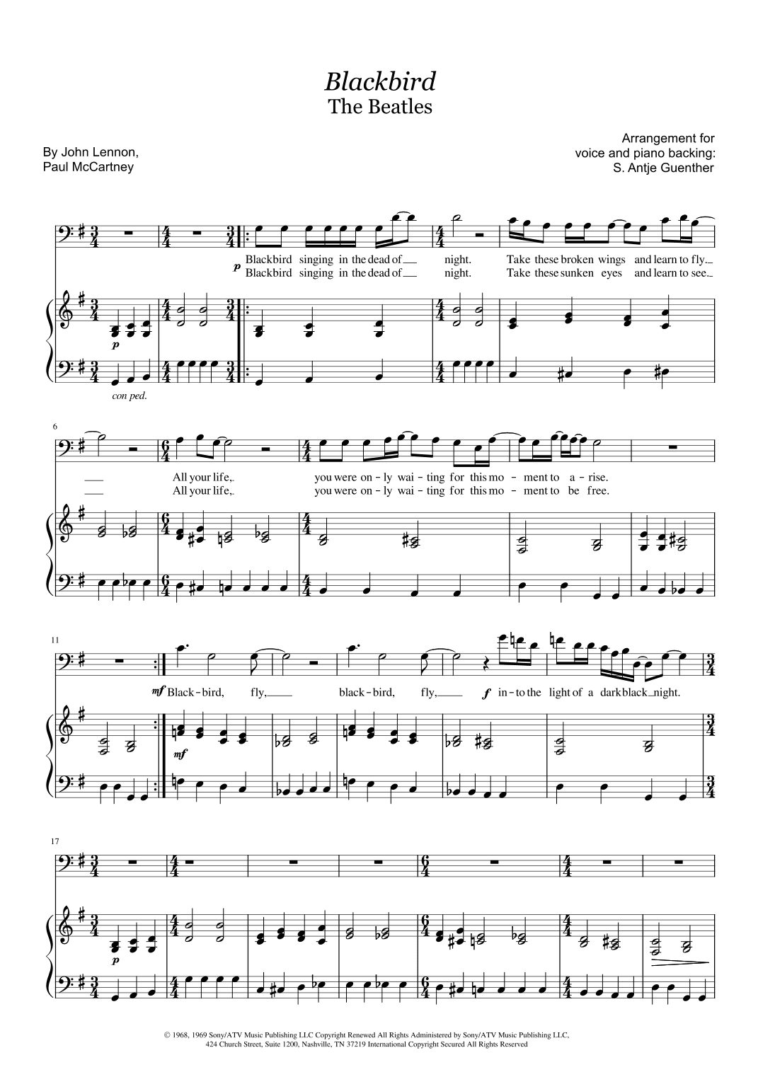 Blackbird (arr. Antje Günther)
