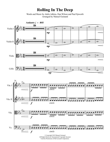 Rolling In The Deep (arr. Manuel Guinand)