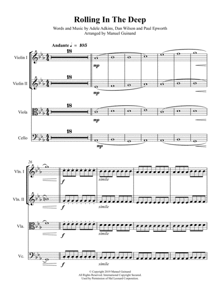 Rolling In The Deep (arr. Manuel Guinand)