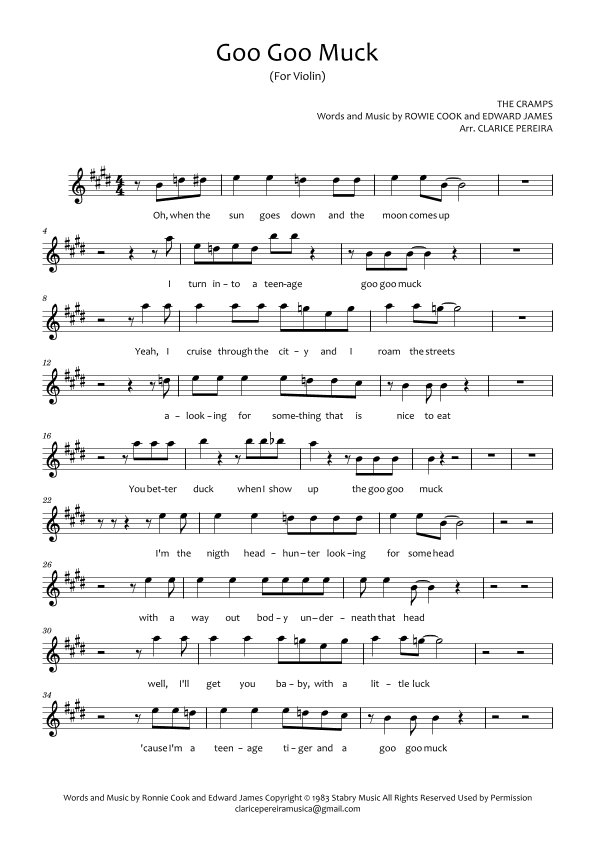 Goo Goo Muck (arr. Clarice Pereira)