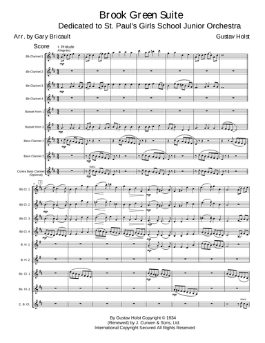 Brook Green Suite (arr. Gary Bricault)
