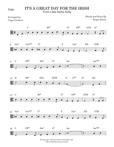 It's A Great Day For The Irish (arr. Tiago Cordeiro)