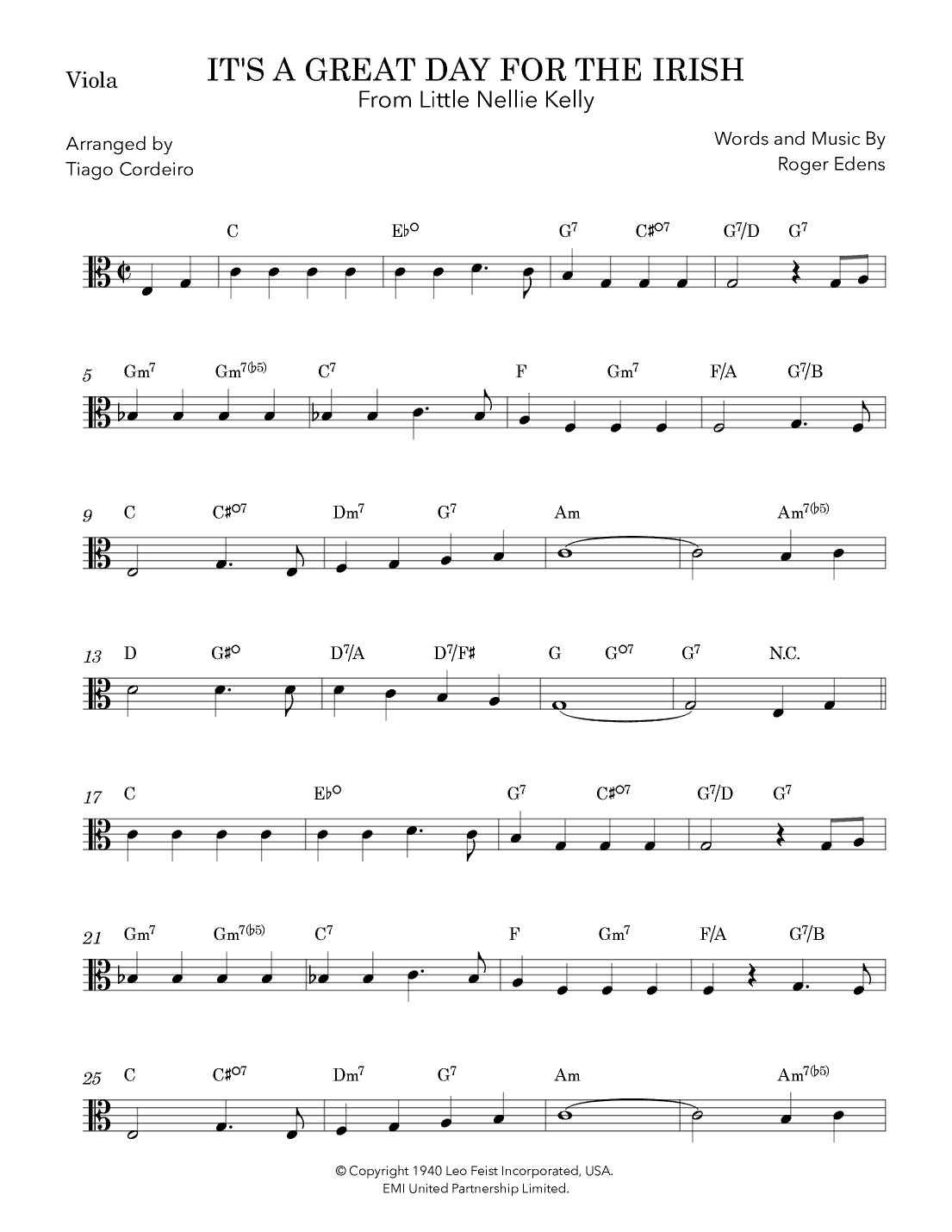 It's A Great Day For The Irish (arr. Tiago Cordeiro)