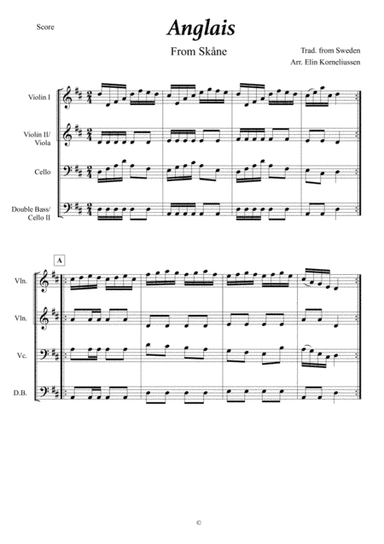 Anglais from Skåne - Swedish Folk Dance for Junior String Orchestra (arr. Elin Korneliussen)