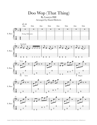 Doo Wop (that Thing) (arr. Daniel Roberts)