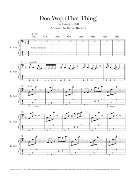 Doo Wop (that Thing) (arr. Daniel Roberts)