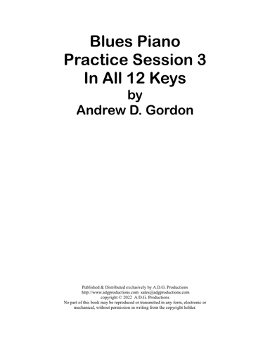 Blues Piano Practice Session 3 in All 12 Keys
