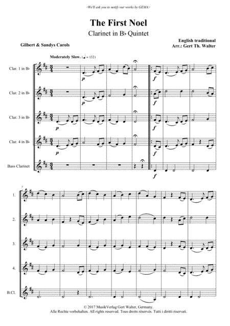 The First Noel (arr. Gert Th. Walter)