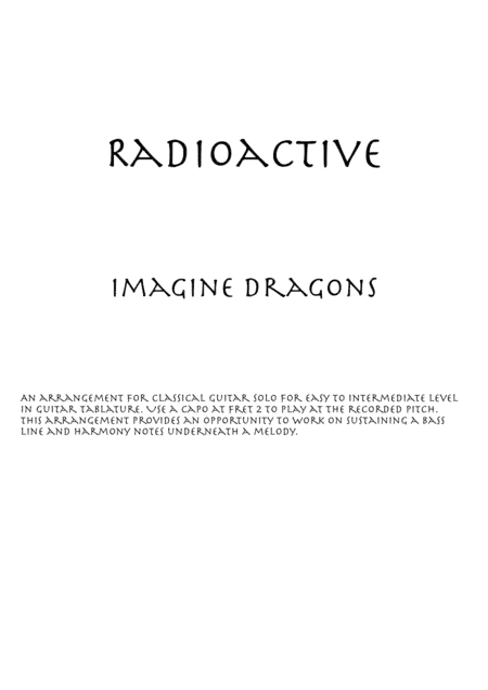 Radioactive (arr. Joe Niesyto)
